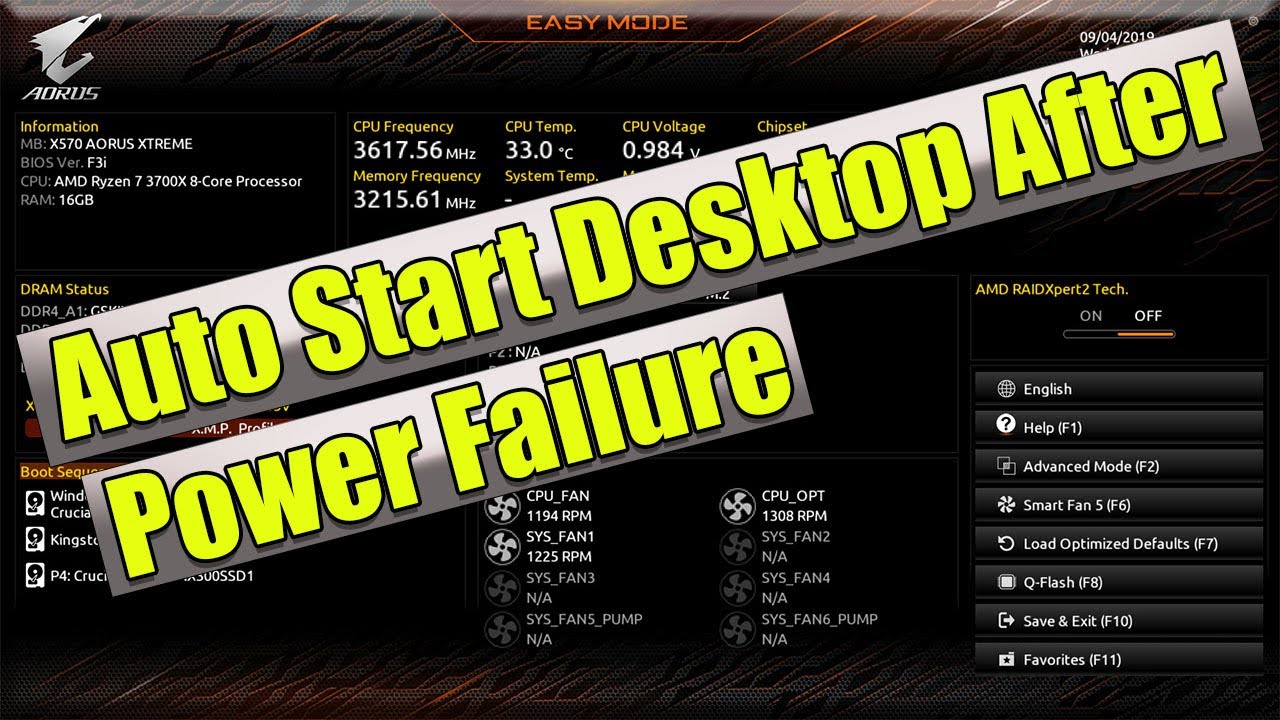 How To Automatically Turn On (Power-On) The Computer On Gigabyte Motherboard  Rambo Tech