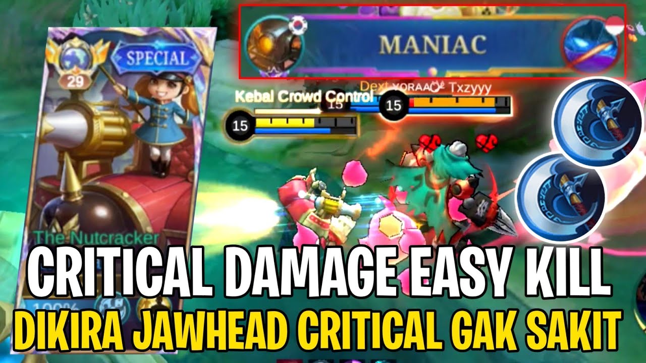 Maniac🔥Jawhead Critical Terlalu Enak Banget - Top Global Jawhead - Mlbb