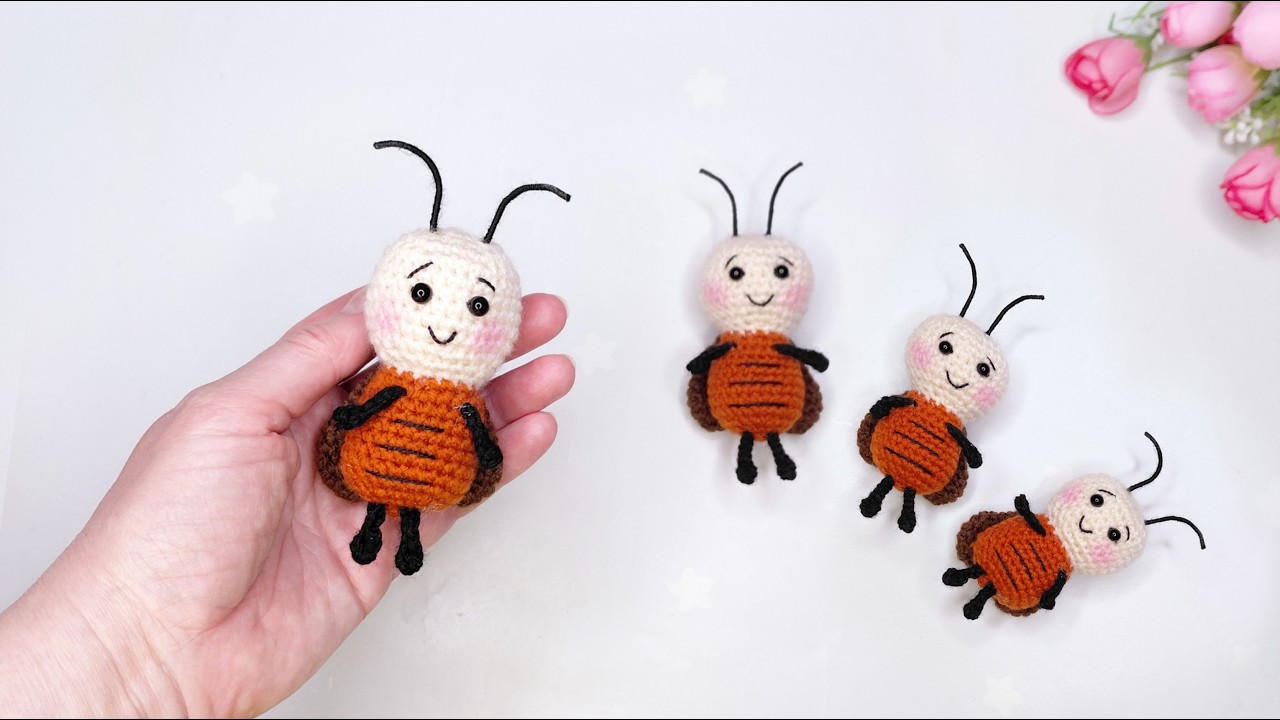 🪳🪳 Как вязать таракана крючком / Жук амигуруми #crochet #amigurumilover