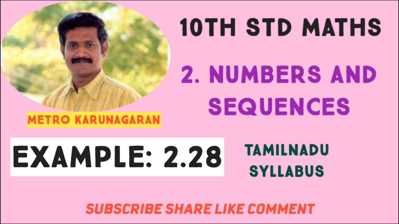 10th Std Maths Example 2.28 If l th, m th and nth terms of an A.P are x,y,z, respectively, then show