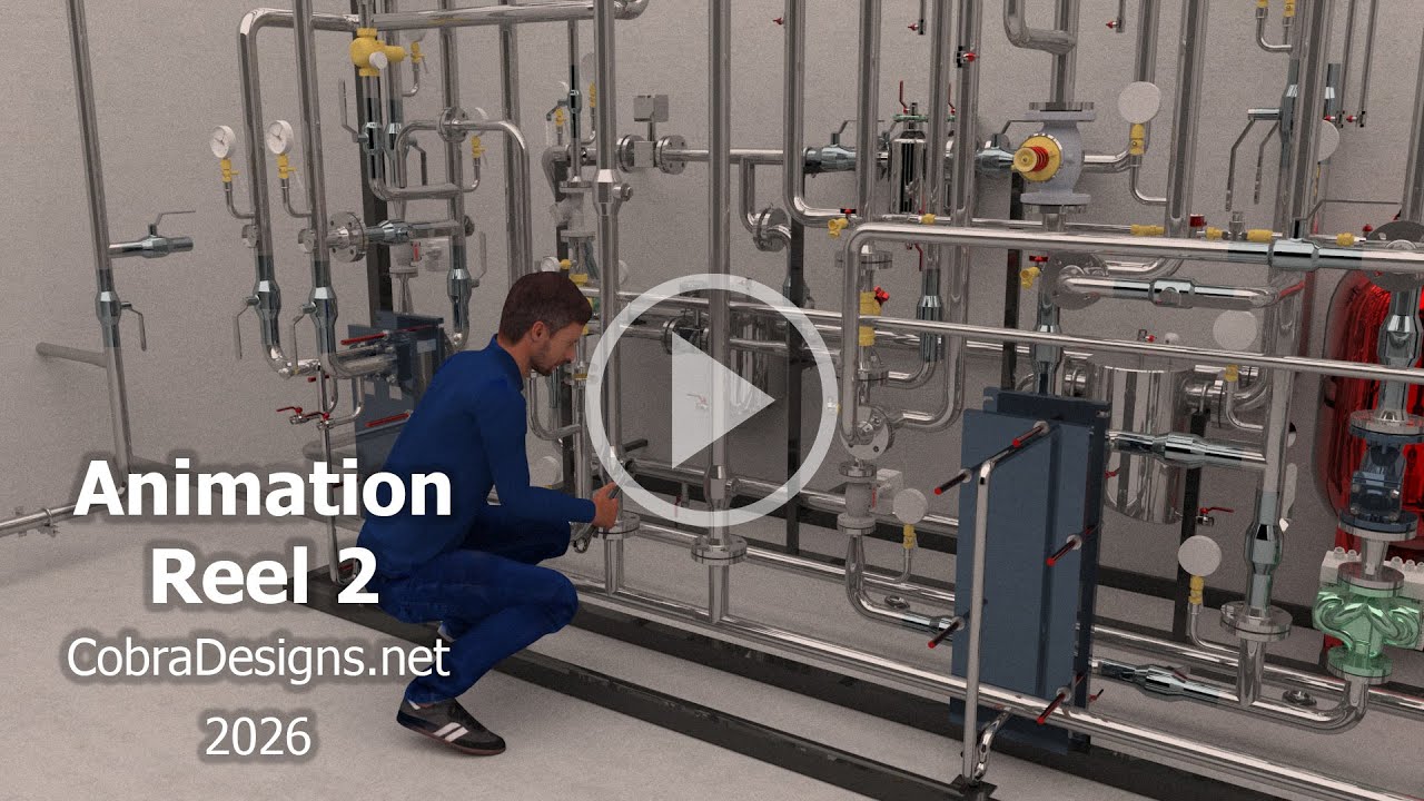 Industrial Process & Automation 3D Animation Reel 2 - 2026 | Cobra Designs Studio