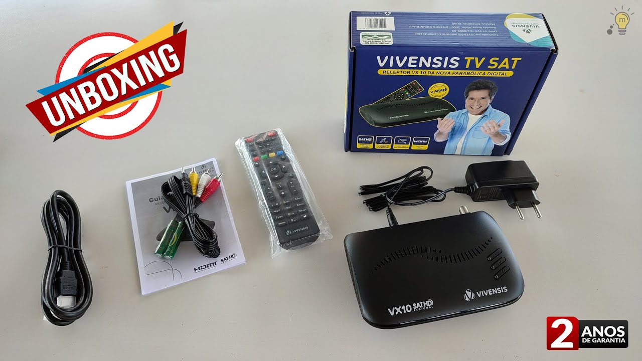 Unboxing do Receptor Vivensis VX10 - Melhor custo benefício do mercado