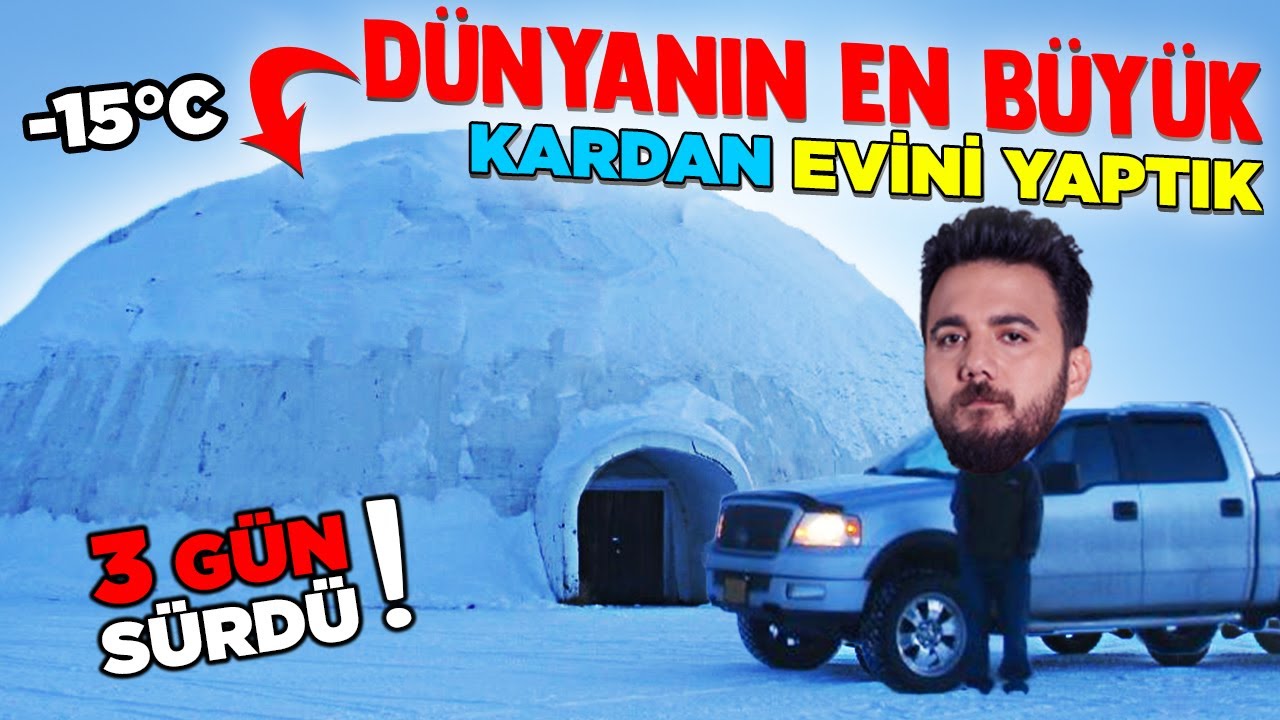 DÜNYANIN EN BÜYÜK KARDAN EVİNİ YAPTIM! (3 GÜN SÜRDÜ!) / İGLO YAPIMI