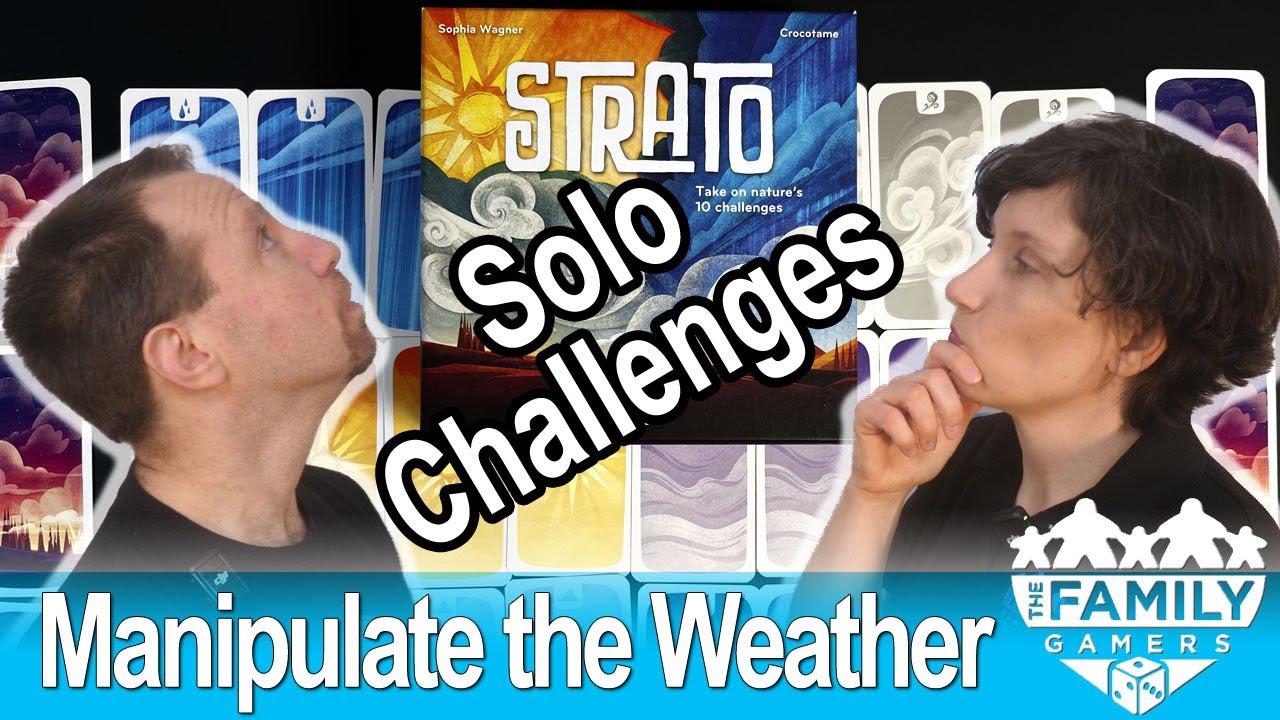 Strato board game review - a solo game of weather manipulation
