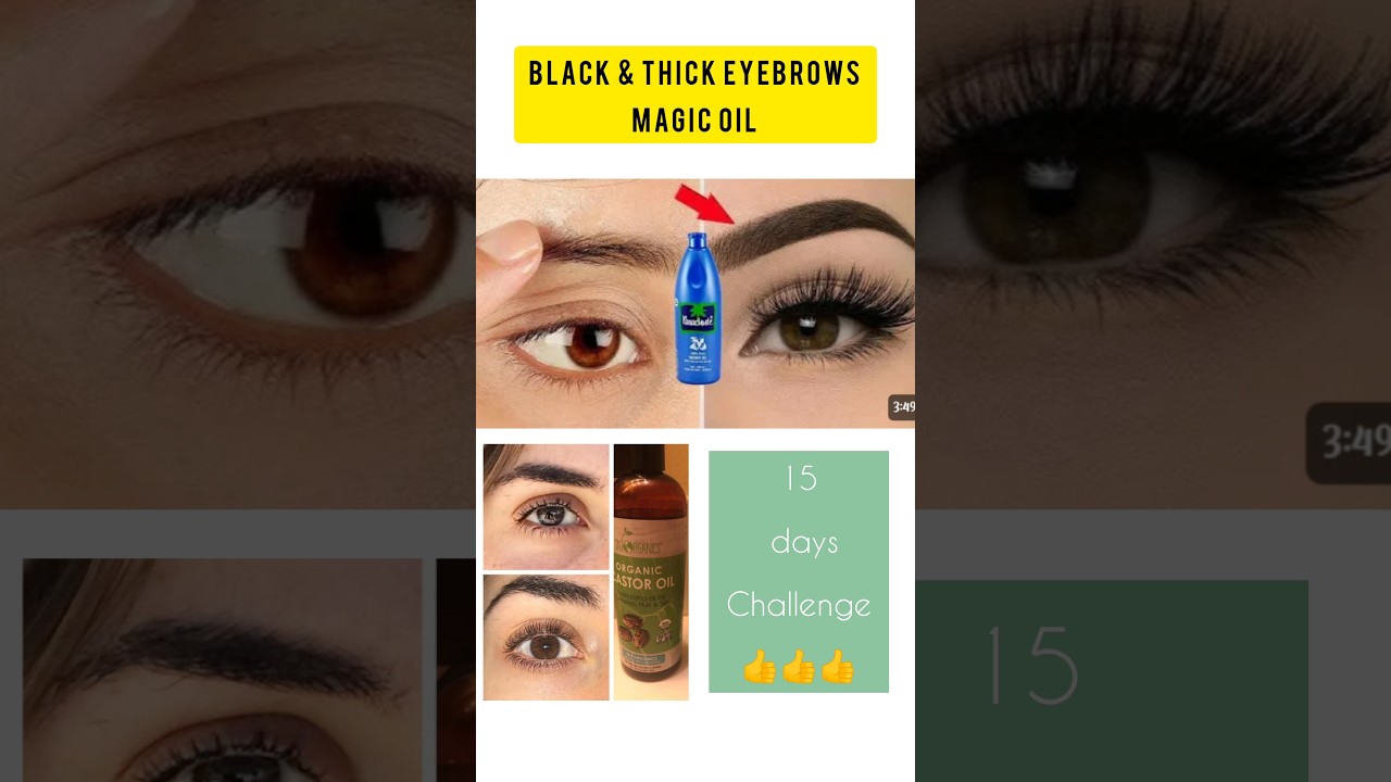 15 days Castor Oil Challenge on  Eyebrows😍 | Castor Oil For Hair Growth | 