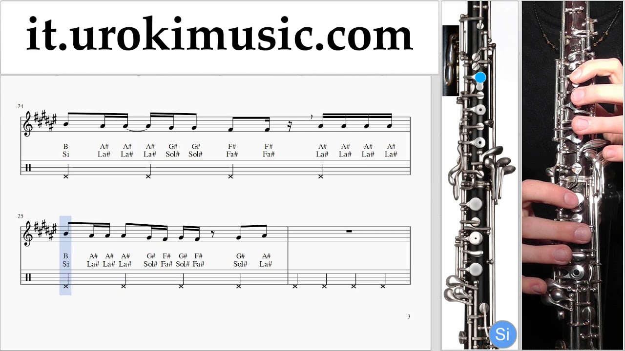Lezioni di Oboe Selena Gomez - Back To You Tutorial Spartito um-ih276