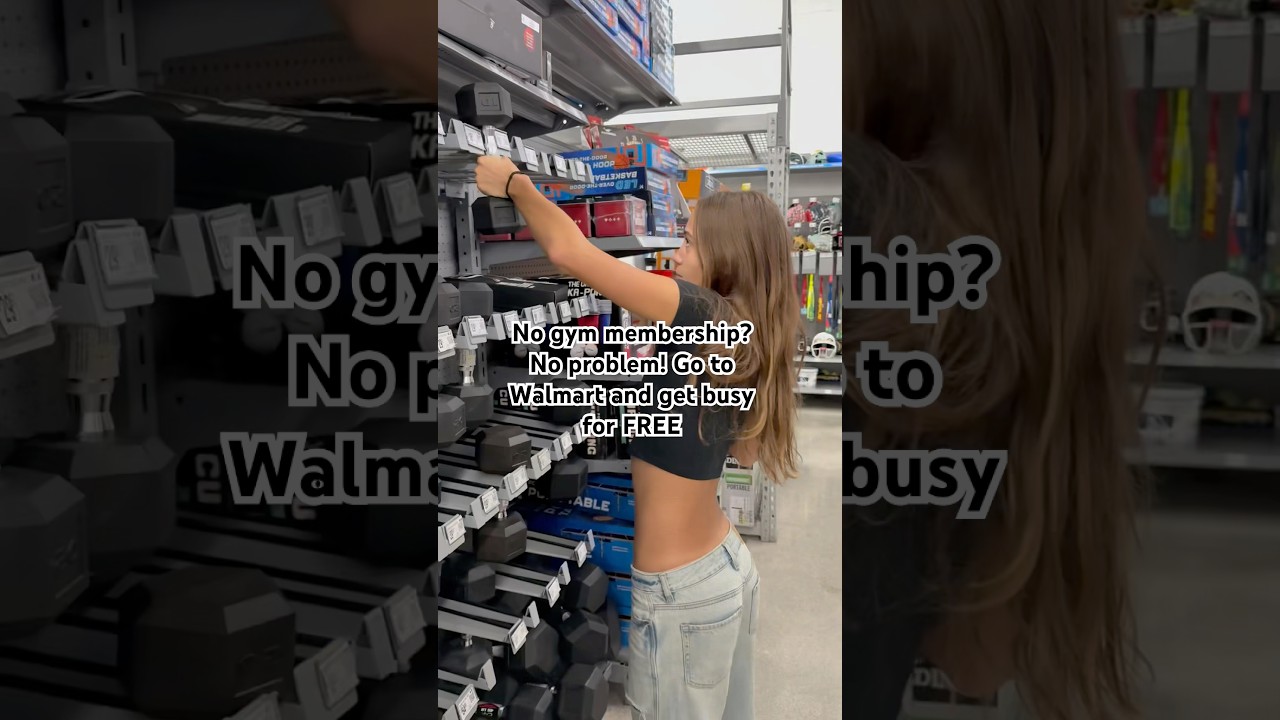 Walmart has free gym access!! #nikepros #funny #gymhumor #gym #fitness #abs #walmart #challenge