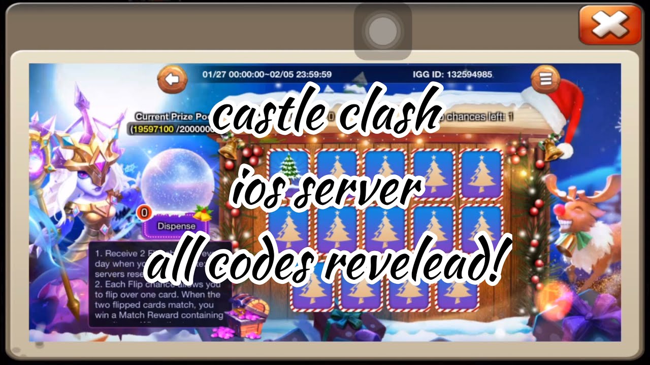 Castle Clash Flip, Match, and Win Ios All Codes Revealed January 27 to February 5,2021