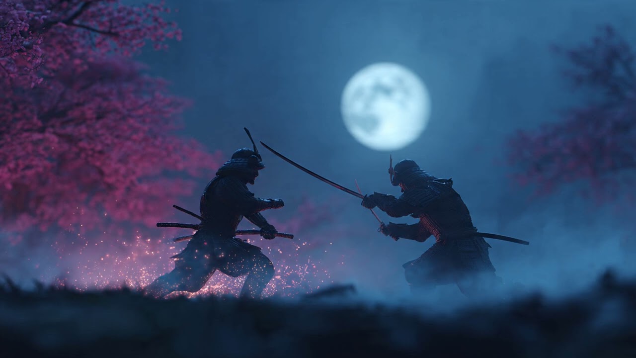 Flash of the Samurai Blade –  (rapid instrumental music, martial arts soundtrack)