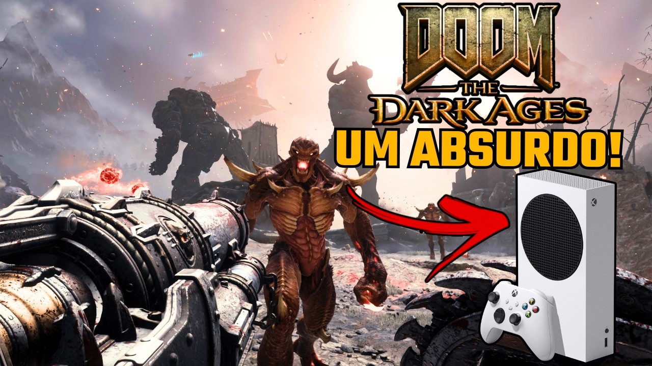 UM ABSURDO!!! Teste de DOOM: The Dark Ages no XBOX SERIES S - 60FPS?! 1080p?!