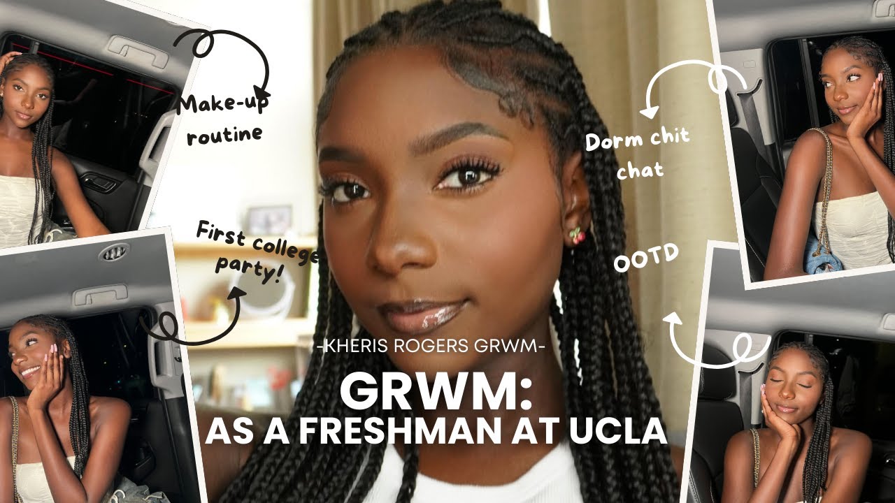 GRWM: First College Party as a freshman at UCLA | Make-up routine, chit chat, ootd!