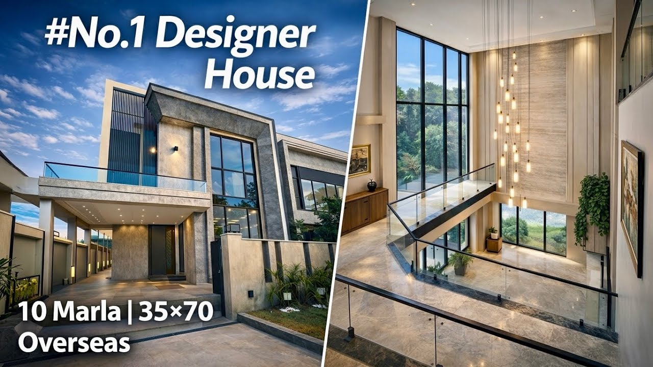 10 Marla Modern Masterpiece | Double Height Single Unit | Bahria town Overseas for sale