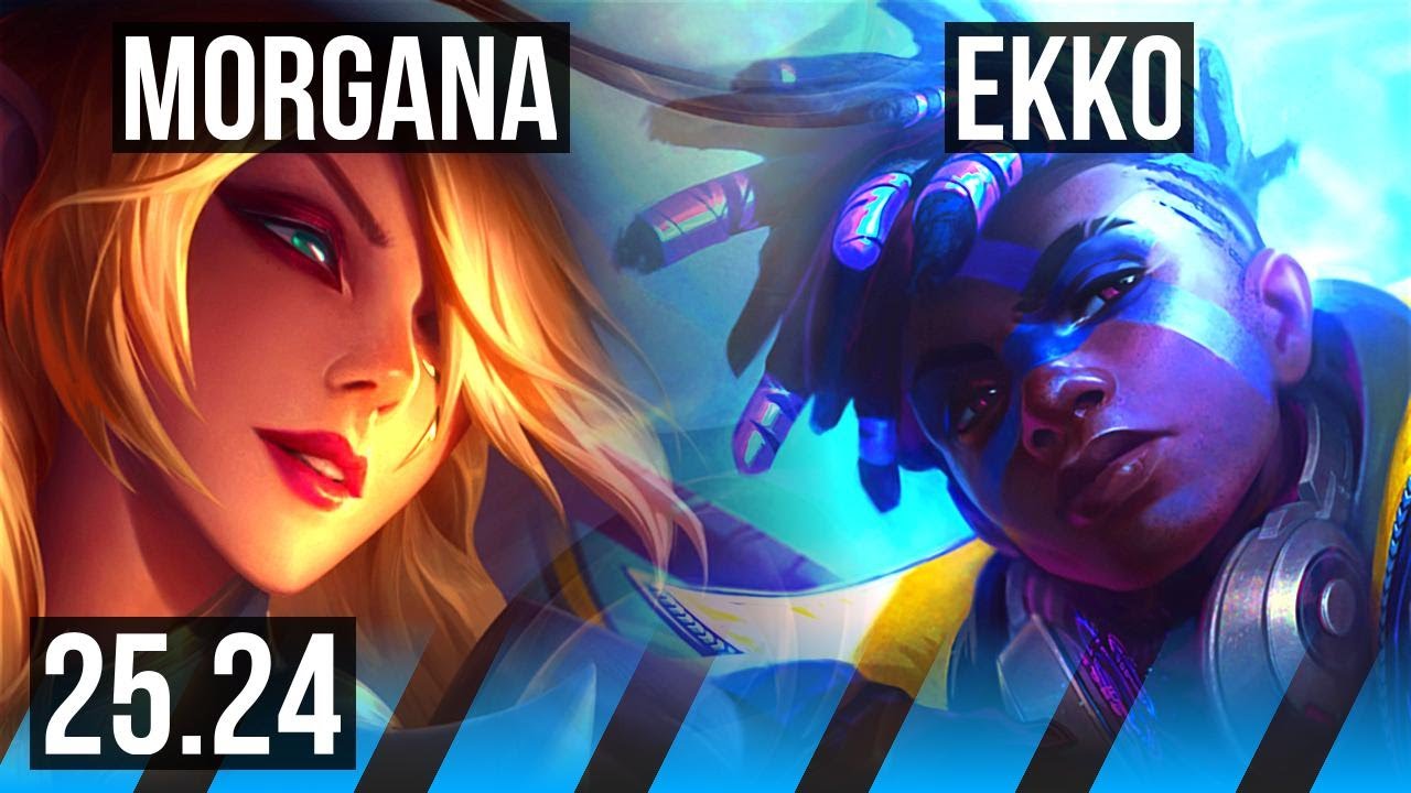 MORGANA vs EKKO (MID) | Good KDA: 10/1/6 | NA Grandmaster | 25.24