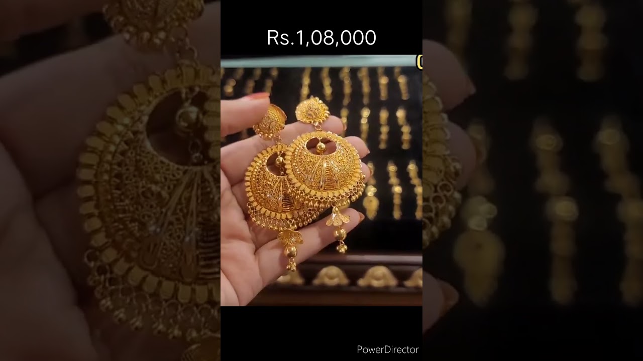 Beautiful heavy gold chandbali design #shorts #trending #gold #jewellery
