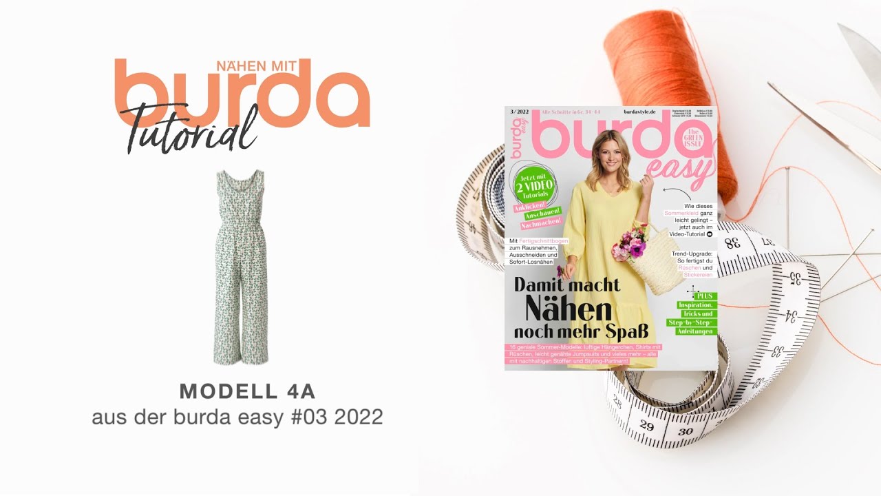 [Nähanleitung] Nähen mit burda – sommerlicher Jumpsuit Modell 4A | burda easy #3/22 (5905)
