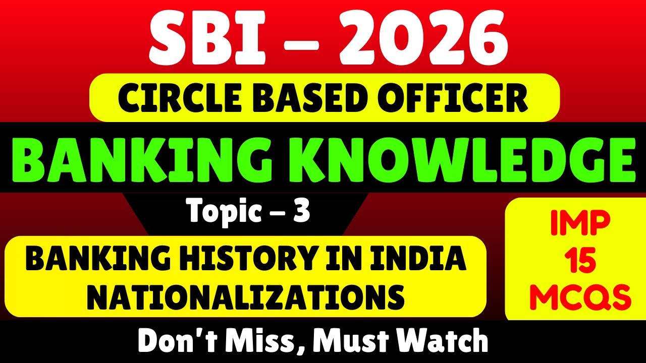 Banking History in India MCQS | SBI CBO 2026 Banking Awareness pdf Notes | SBI CBO 2026 PDF Notes