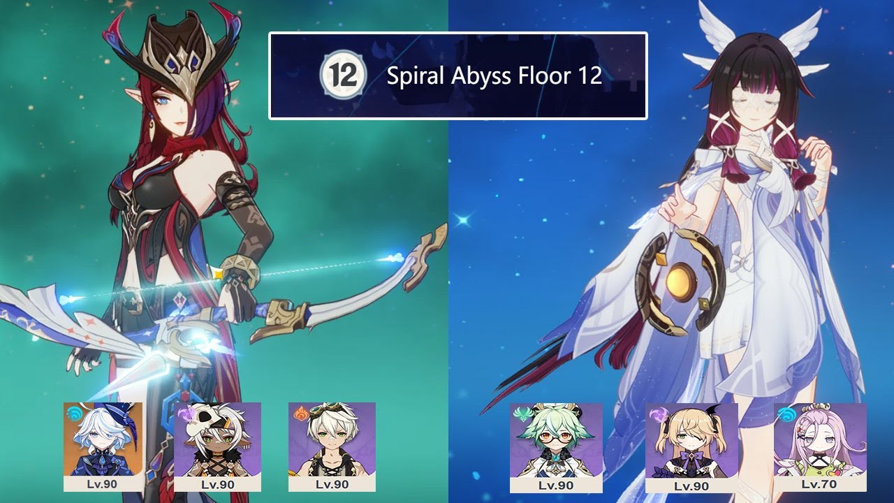 Chasca & Columbina C0 Clear Spiral Abyss Floor 12 | Genshin Impact