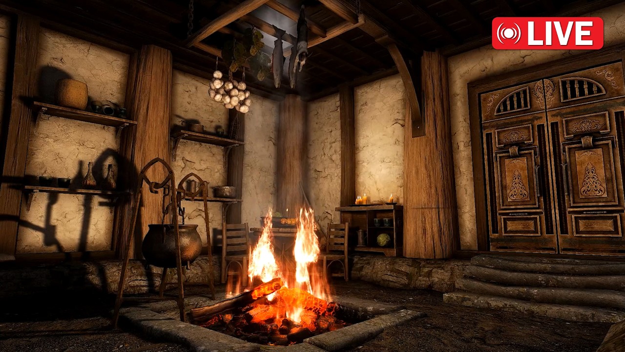 🔥 Cozy Fireplace 24/7 | Crackling Fire Sounds for Sleep, Relax, Study