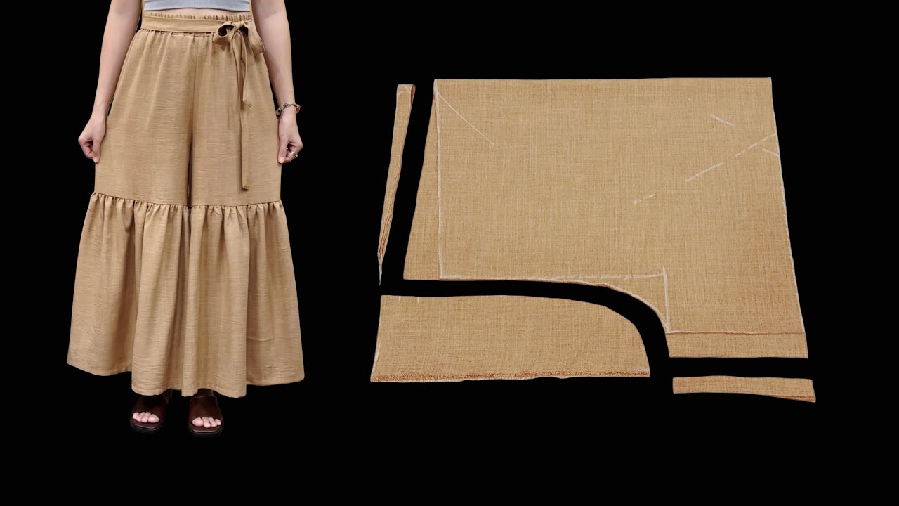 🧵🪡 Простые брюки для кроя и шитья | Пошаговое руководство по шитью для начинающих