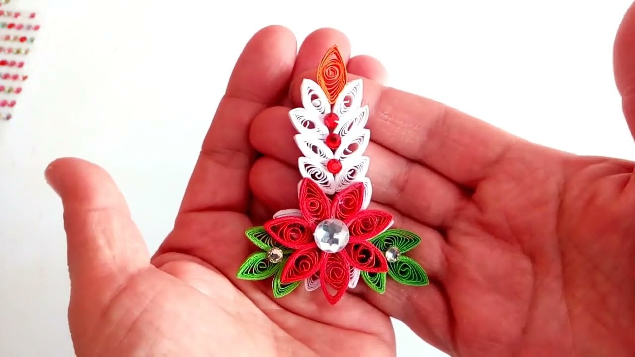 ADORNO NAVIDEÑO técnica QUILLING