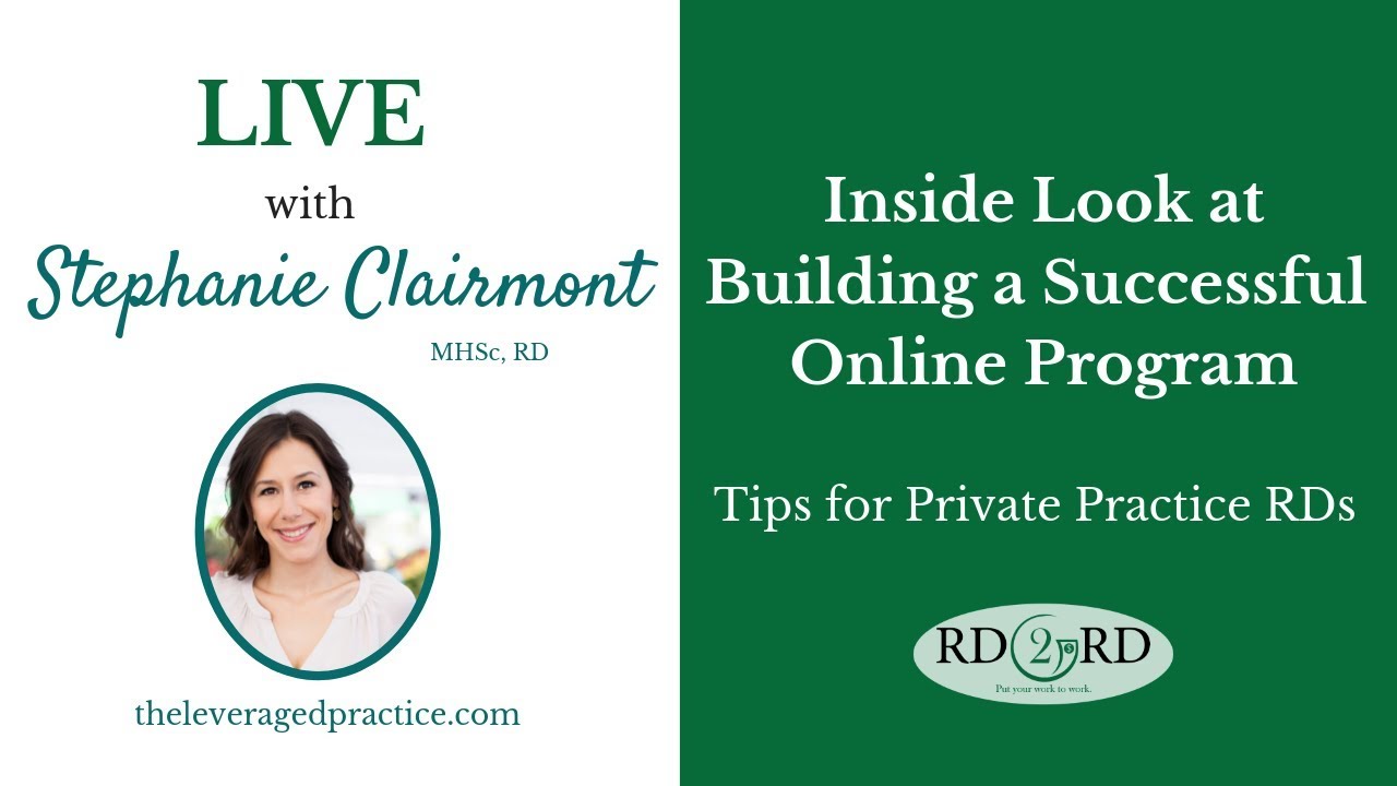 Building Successful Online Program: Tips for Private Practice RDs