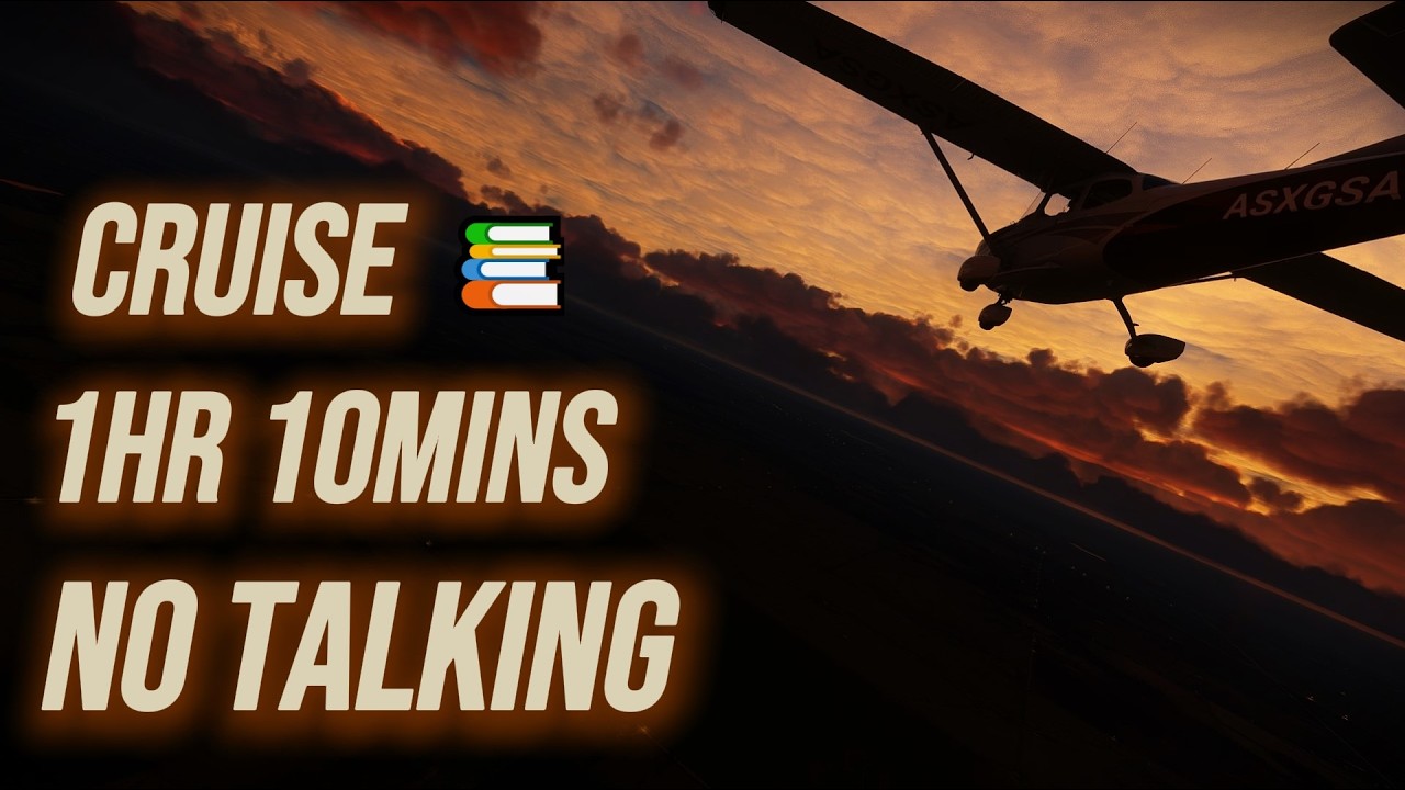 Flint Hills Skyline Run 🇺🇸 | Morning Indigo & Fire-Kissed Clouds | Cessna 172 Skyhawk