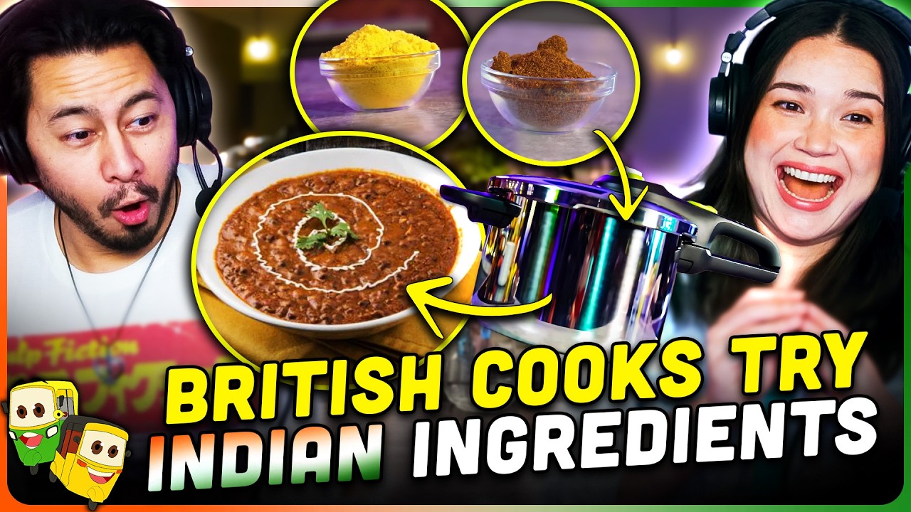 British Cooks Try Indian Ingredients & Cooking Methods REACTION! | Chef Romy Gill | Sorted Food