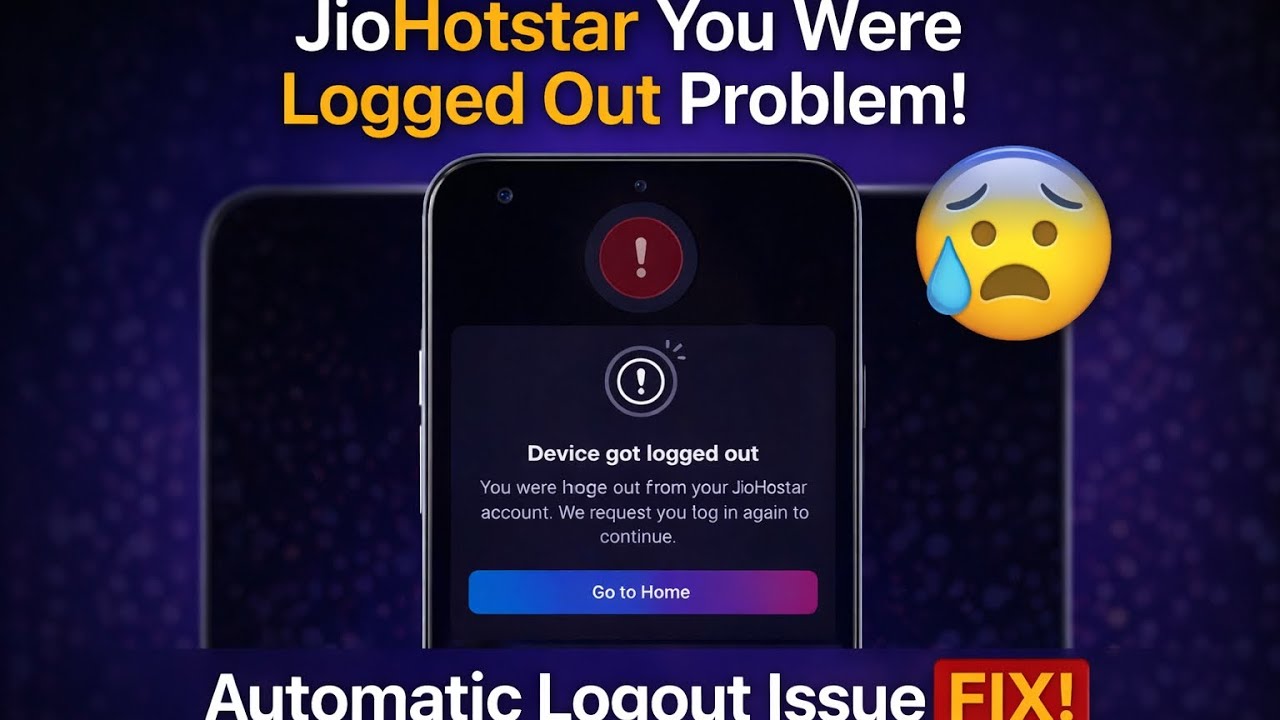 JioHotstar You Were Logged Out Problem Fix | Jio Hotstar Automatic Logout Issue Today Solution