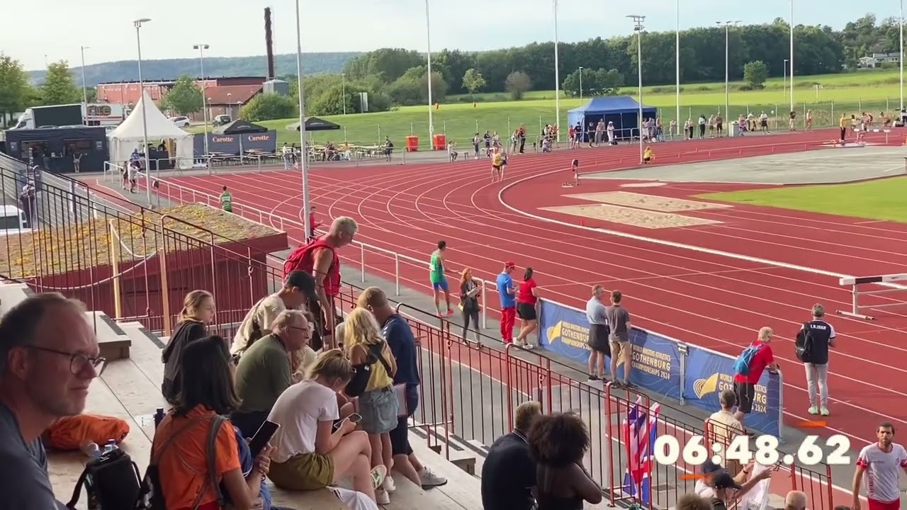 2024 World Masters Athletics Championships M45 Steeplechase following Clint Santoro USA