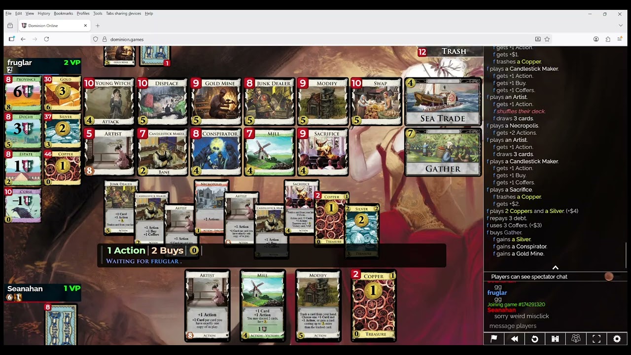 Learning Dominion Rising Sun: Game 30