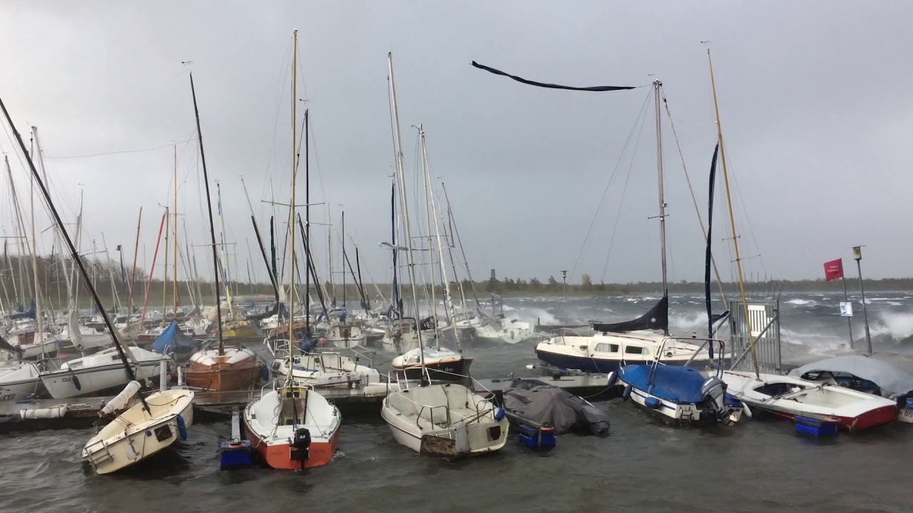 Cospudener See Sturm am 29 10 2017 2