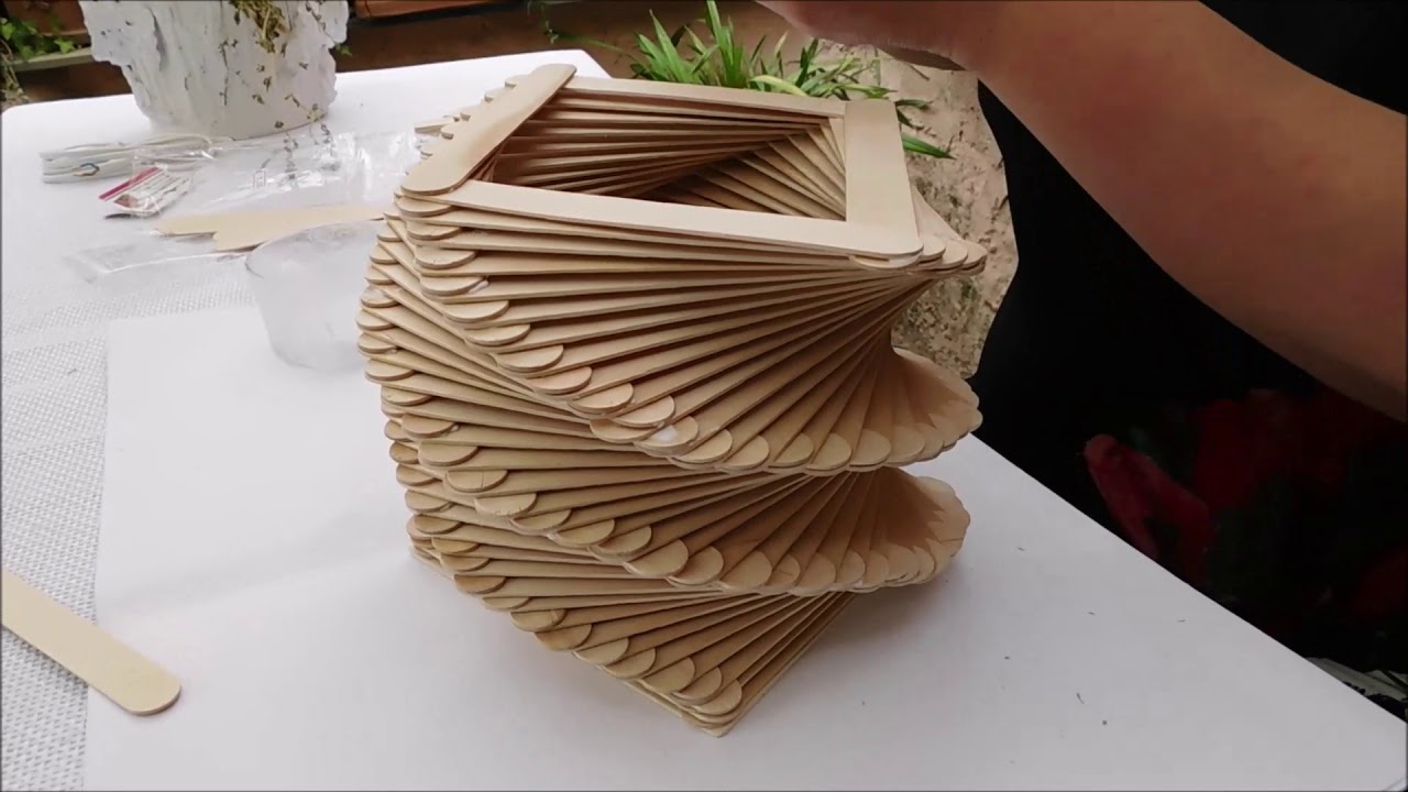 Tutorial lampada da tavolo con le stecche di legno dei ghiaccioli