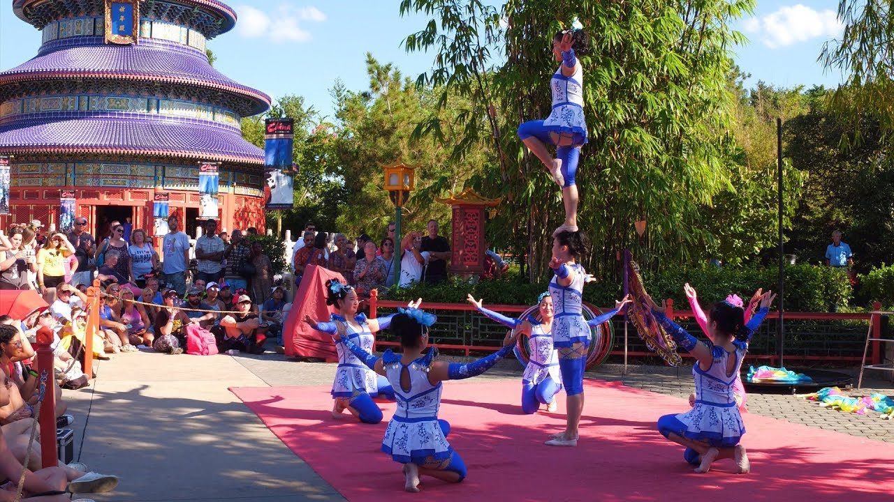 [4K] Jeweled Dragon Acrobats | China Pavilion at Epcot