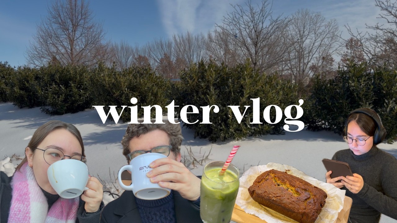 cozy winter vlog: cafe date, journaling, reading, and home reset