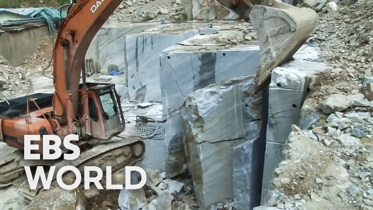 [ENG SUB] 5.2 Million Tons Of Korean Marble Quarry Extreme Mining & Stone Craft #PICKDOCU