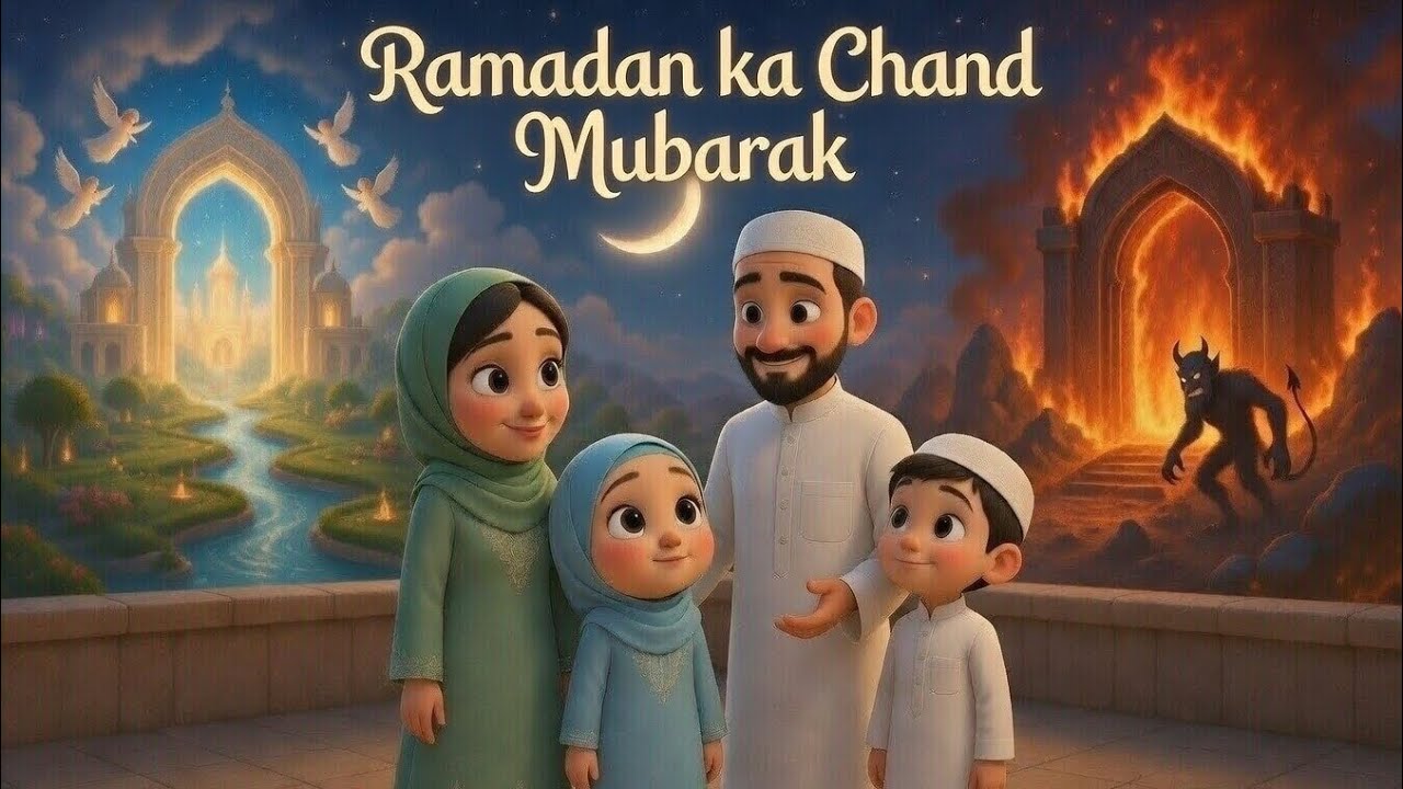 Ramadan Ka Chand | Sara Watches the Ramadan Moon with Family | Islamic Kids Story