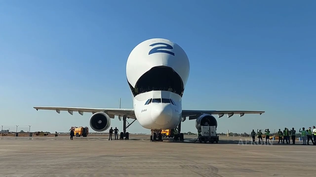 Airbus Beluga - Pouso, Batismo e Abertura | Aeroporto de Viracopos - Campinas