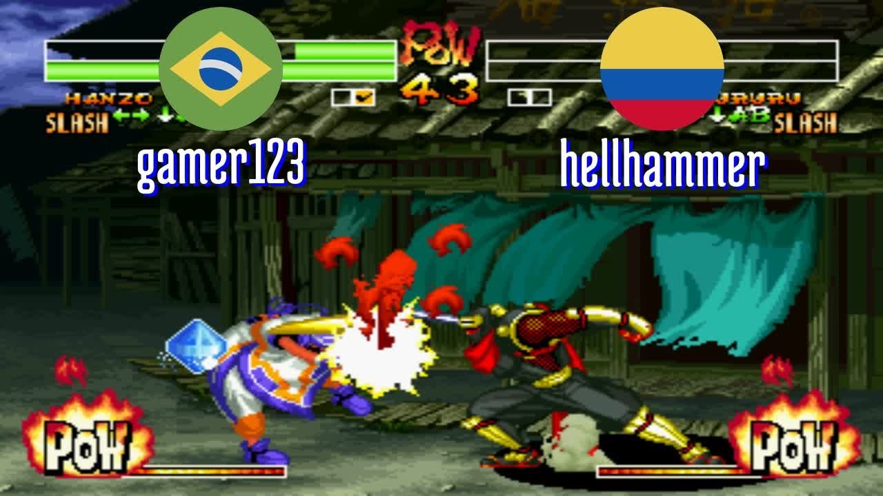 FT10 @samsho4: gamer123 (BR) vs hellhammer (CO) [Samurai Shodown IV Fightcade] Sep 16
