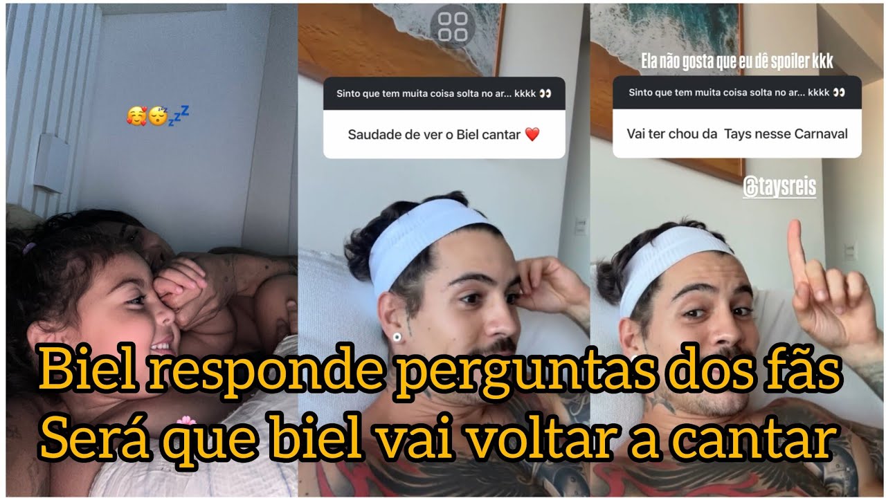 Biel responde perguntas dos fãs, será que biel vai voltar a cantar 🥰