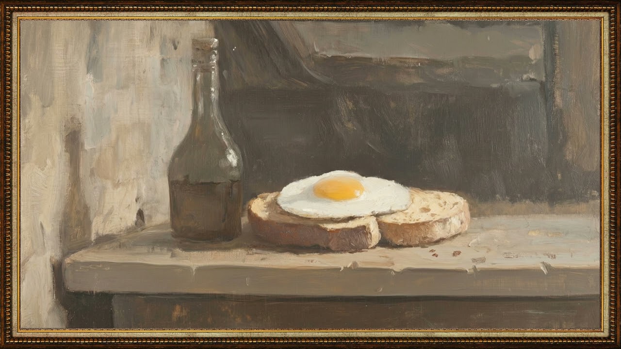 Vintage Breakfast Still Life &bull; 4K Frame TV Art &bull; Rustic Kitchen Decor  Cozyland Prints