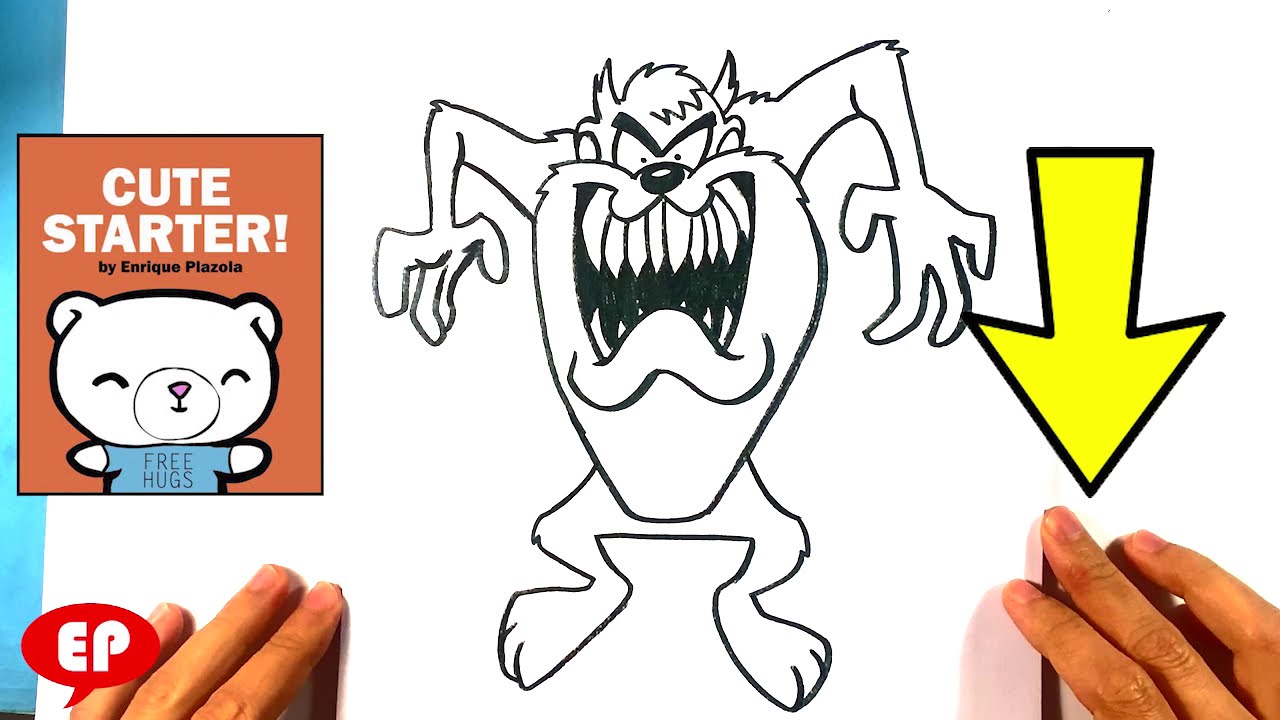 How to Draw Taz - Looney Tunes - Easy Pictures to Draw