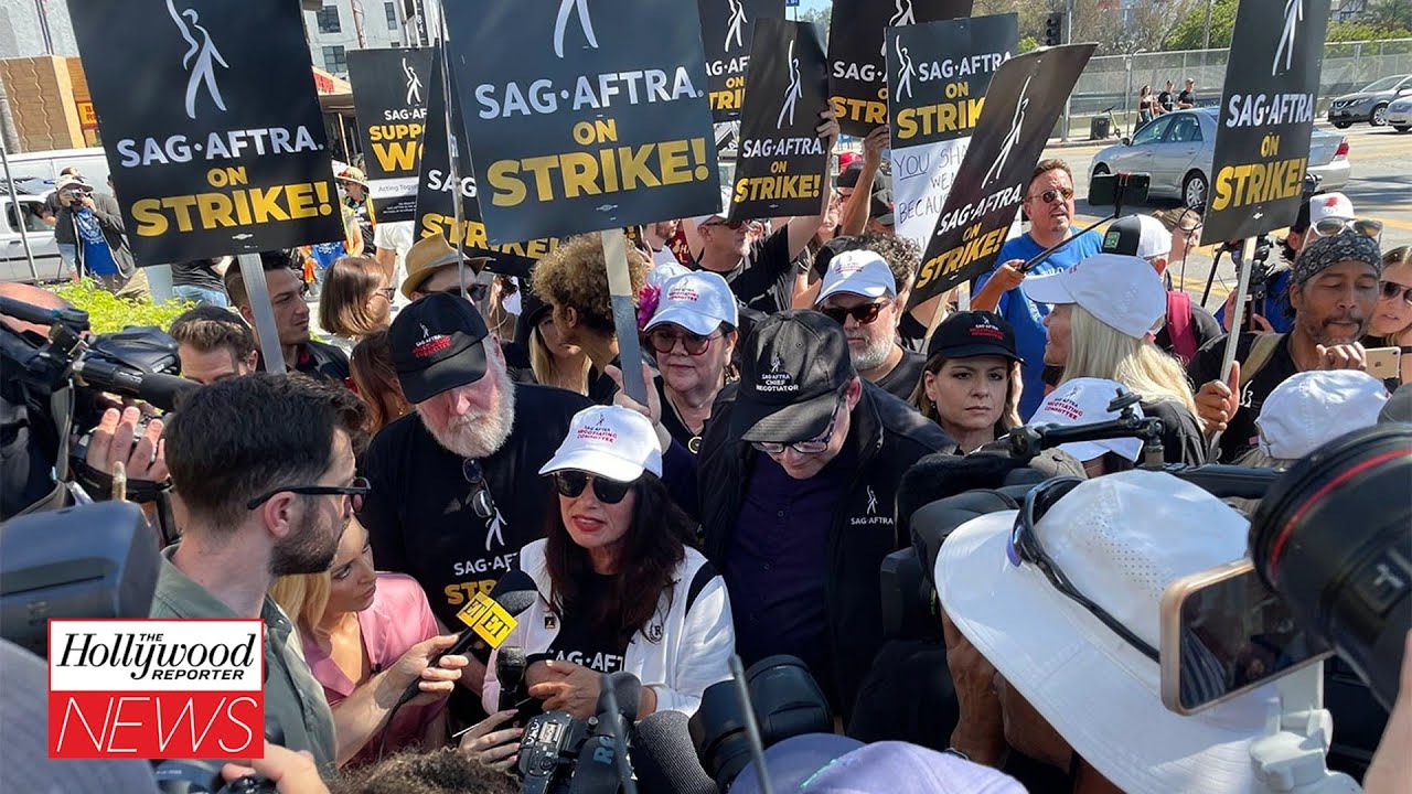 SAG-AFTRA Strike: Actors Out in Full Force at Netflix, Disney & More on First Day | THR News