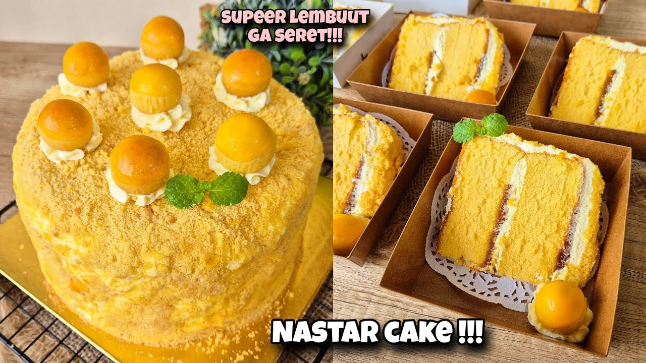 SUPEER LEMBUTNYA!! 2 LAYER NASTAR CAKE!! DENGAN PERPADUAN RASA MANIS GURIH CREAMY ASEM SEGAR !!!