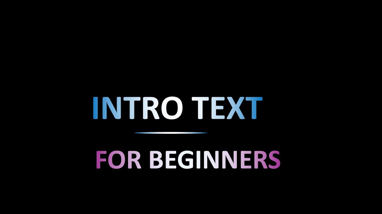 Professional Intro  سلايد البداية باحترافية للمبتدئين