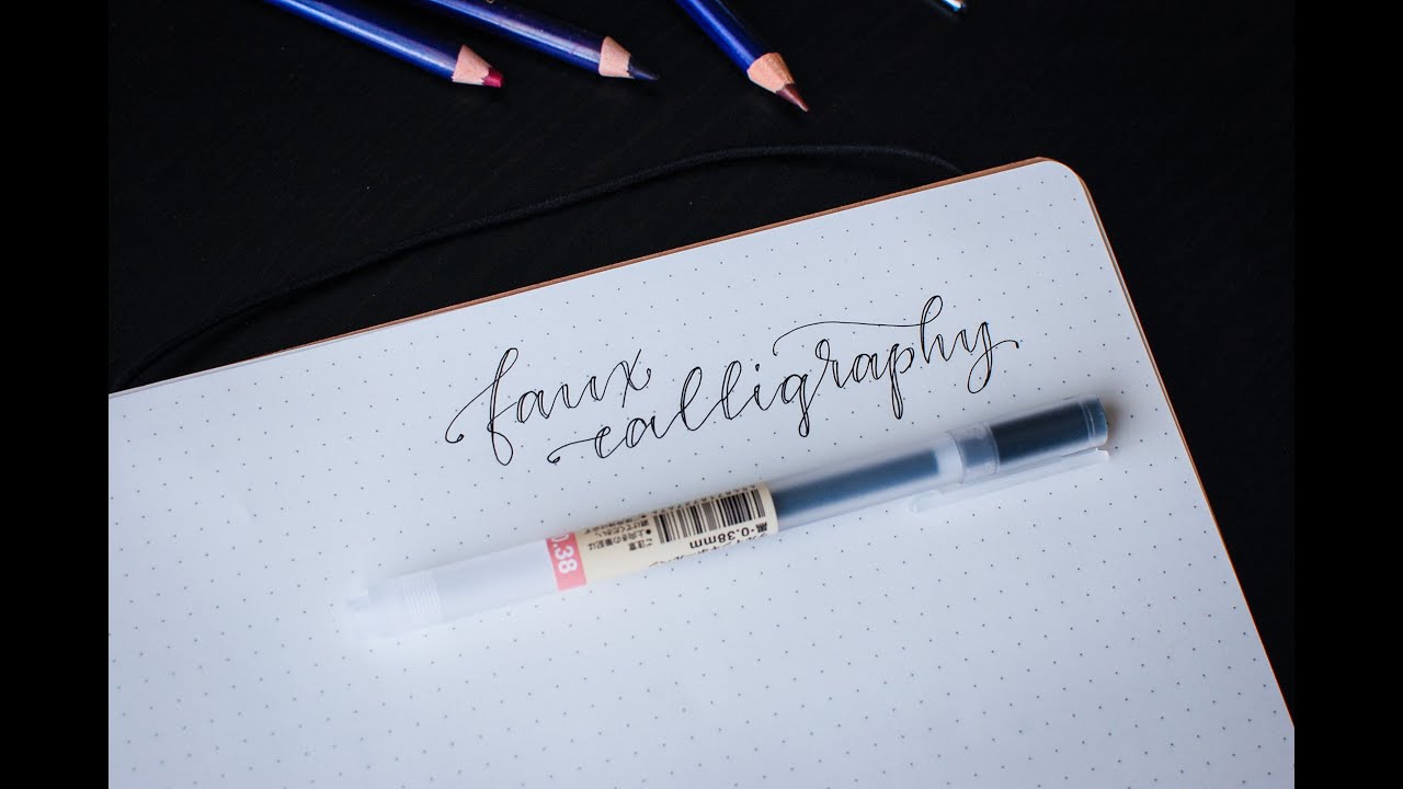Faux Pointed Pen Calligraphy Tutorial