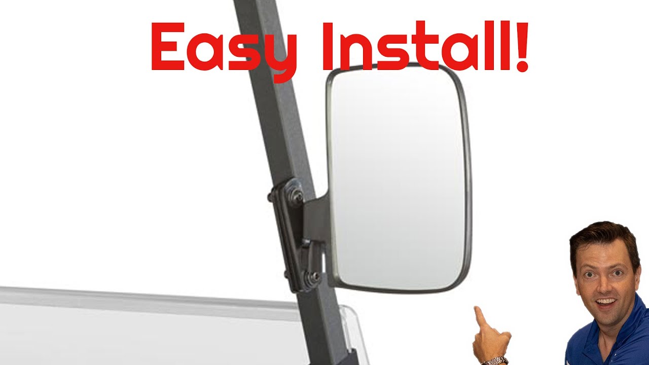 GOLF CART SIDE MIRROR Installation - Step By Step HOW TO DO IT YOURSELF Video Using BETOOLL Brand