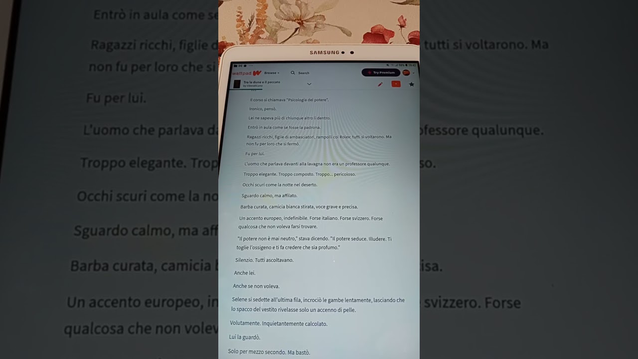 Tra le dune e il peccato. Lettura libro. Capitolo uno