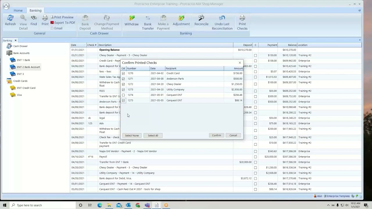 Enterprise - Print Checks