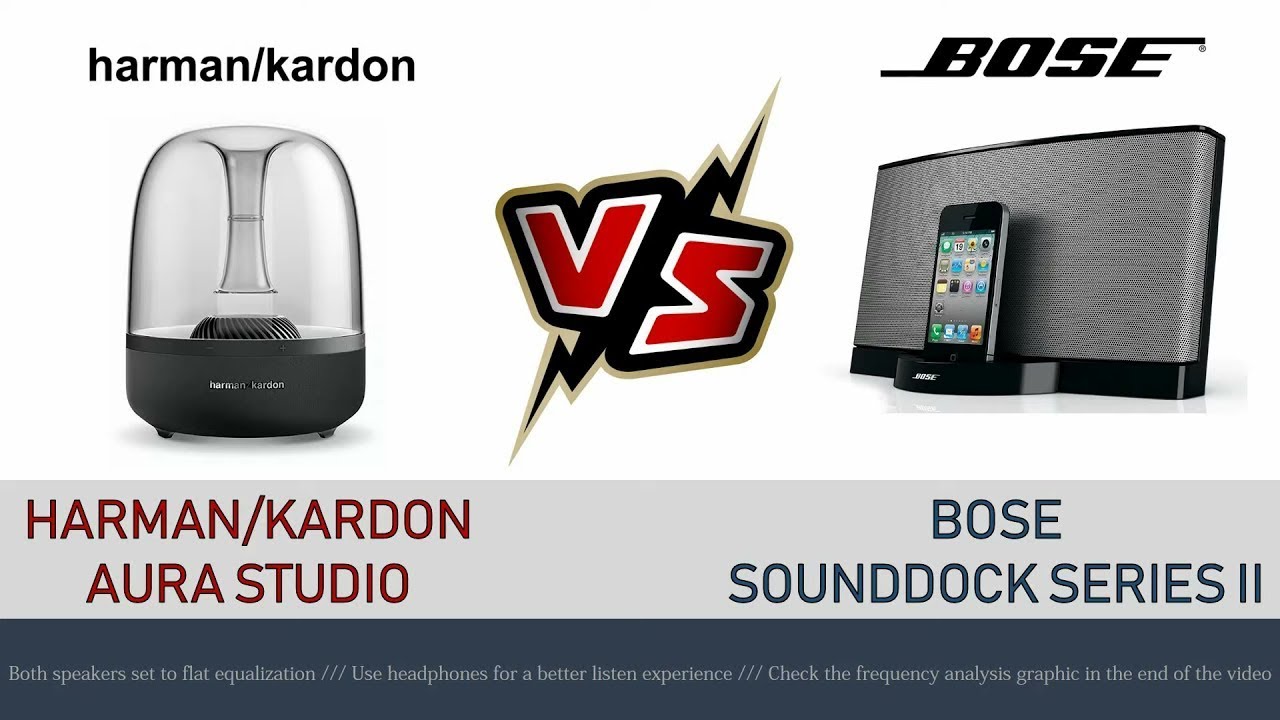 Harman/Kardon Aura Studio vs Bose SoundDock Series II // Sound quality demo
