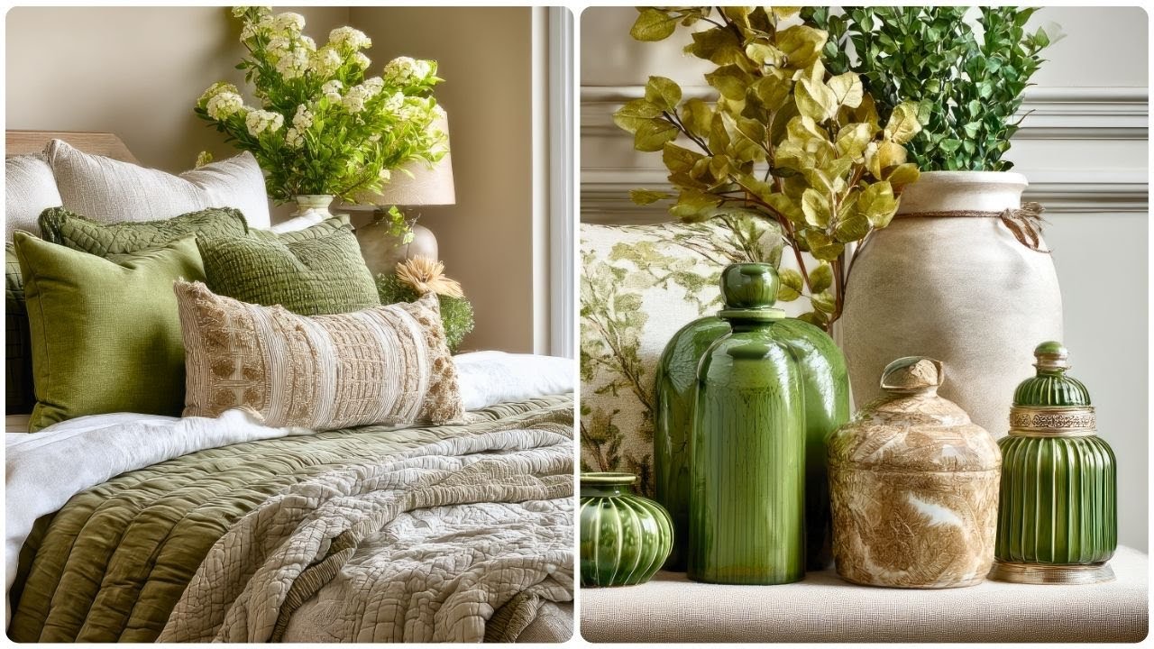 🌿 Timeless Rustic Elegance | Fall Decorating with Green Accents & Natural Charm